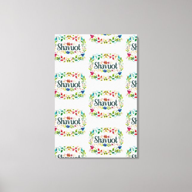 Impressão Em Tela Shavuot - Celebração Colorida do Festival Shavuot (Frente)