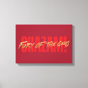 Impressão Em Tela SHAZAM! Fury of the Gods Logotipo do marcador do
