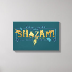 Impressão Em Tela SHAZAM! Fury of the Gods Logotipo mítico