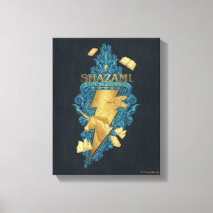 Impressão Em Tela SHAZAM! Fury of the Gods Realm do logotipo de de