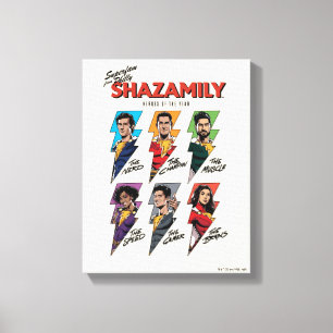 Impressão Em Tela SHAZAM! Fury of the Gods   SHAZAMily Comic Bolts