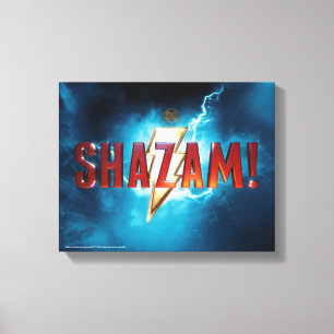 Impressão Em Tela SHAZAM! Logotipo Teatral
