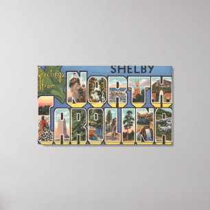 Impressão Em Tela Shelby, North Carolina - grandes cenas da letra