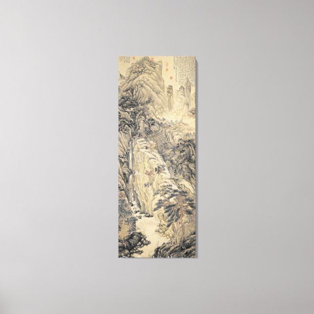 Impressão Em Tela Shen Zhou / Montanha Lofty / (Frente)