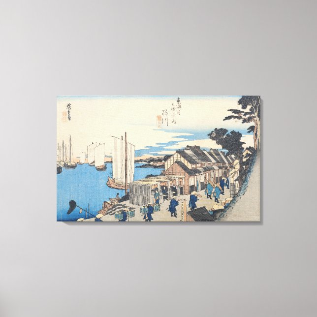 Impressão Em Tela Shinagawa: Saída de um Daimyo (Frente)