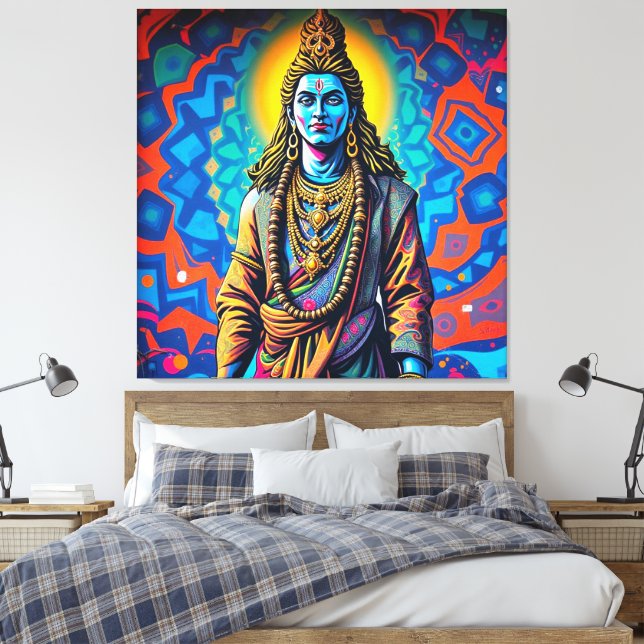 IMPRESSÃO EM TELA SHIVA O DESTROYER-3 (Insitu(Quarto))