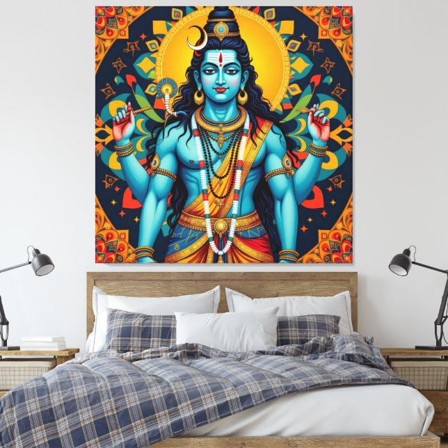 IMPRESSÃO EM TELA SHIVA O DESTROYER-4 (Insitu(Quarto))
