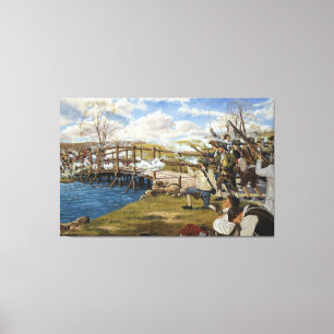 Impressão Em Tela Shot ouviu ao redor do mundo por Domenick D'Andrea