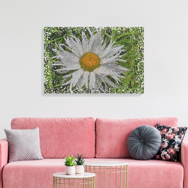 Impressão Em Tela Show Me A Daisy #1 (Insitu(Sala de estar))