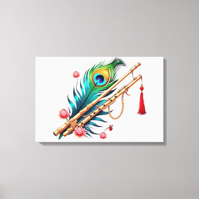 Impressão Em Tela Shree Krishna Janmashtami (Frente)