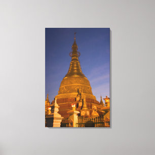 Impressão Em Tela Shwe Myin Tin Temple, crepúsculo, Faça Tehi Lar,