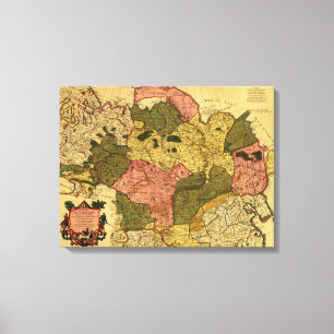 Impressão Em Tela Sibéria, RussiaPanoramic MapSiberia, Rússia