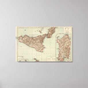 Impressão Em Tela Sicília, Sardinia