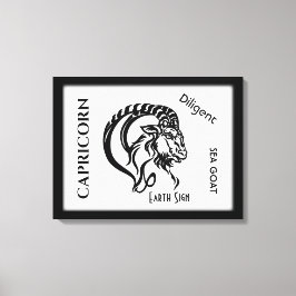 Impressão Em Tela Signo e Símbolo de Capricórnio