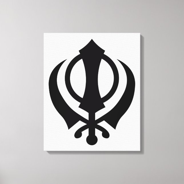 Impressão Em Tela Sikh Khanda (Frente)