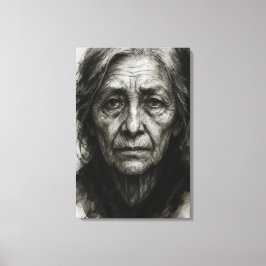 Impressão Em Tela Silêncio sem fim - Tela de verdade enrugada