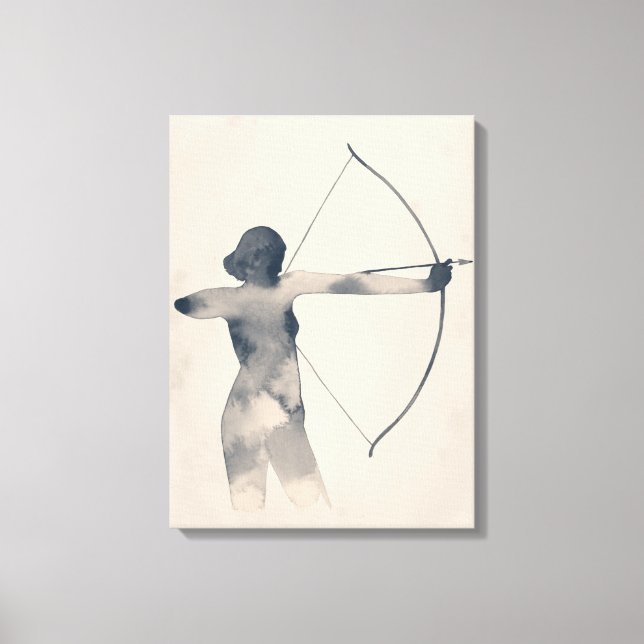 Impressão Em Tela Silhouette Watercolor (Frente)