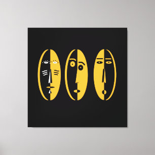 Impressão Em Tela silhueta abstrato moderna autêntica