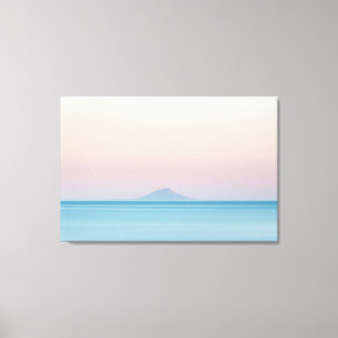 Impressão Em Tela Silhueta da ilha no horizonte ao pôr do sol