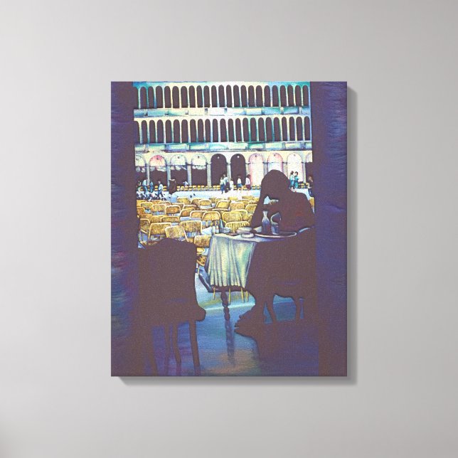 Impressão Em Tela Silhueta de Mark, Veneza (Frente)