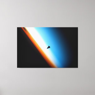 Impressão Em Tela Silhueta do esforço do vaivém espacial