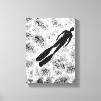 Impressão Em Tela Silhueta Humana Abstrata – Moderno Preto e Branco