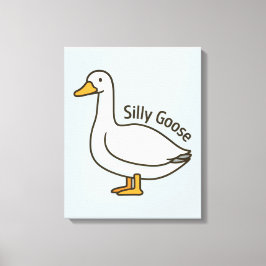 Impressão Em Tela Silly Goose Funny Cartoon Goose