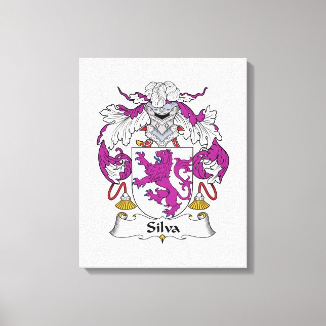 Impressão Em Tela Silva Family Crest (Frente)