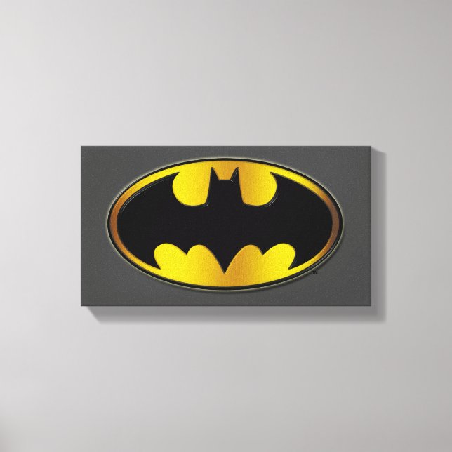 Impressão Em Tela Símbolo Batman | Logotipo de gradiente oval (Frente)