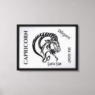 Impressão Em Tela Símbolo Capricórnio Zodiac e Símbolo