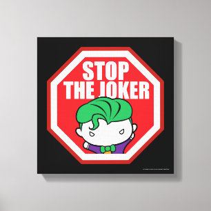 Impressão Em Tela Símbolo Chibi "Stop The Joker"