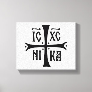 Impressão Em Tela símbolo da cruz ICXCNIKA religião ortodoxa cristia