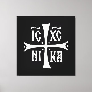 Impressão Em Tela símbolo da religião ortodoxa cristã ICXCNIKA cruz