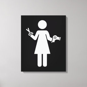 Impressão Em Tela Símbolo de cabeleireiro