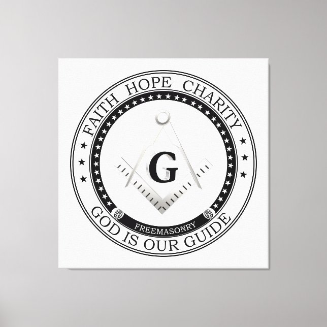 Impressão Em Tela Símbolo de maçonaria (Frente)