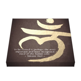 Impressão Em Tela Símbolo de Meditação de Yoga Root Chakra Mantra LA