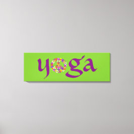 Impressão Em Tela Símbolo de Paz de Yoga Floral