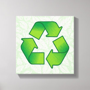 Impressão Em Tela Símbolo de reciclagem