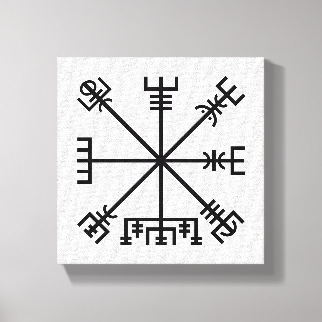 Impressão Em Tela Símbolo de Vegvisir (Frente)