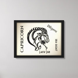 Impressão Em Tela Símbolo e símbolo do Capricórnio Zodiac