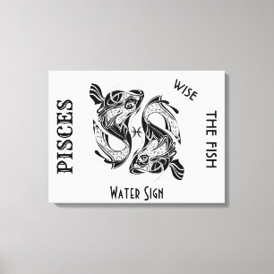 Impressão Em Tela Símbolo e símbolo Zodiac Peixes