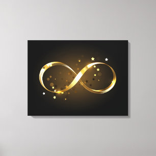 Impressão Em Tela Símbolo Infinity do ouro