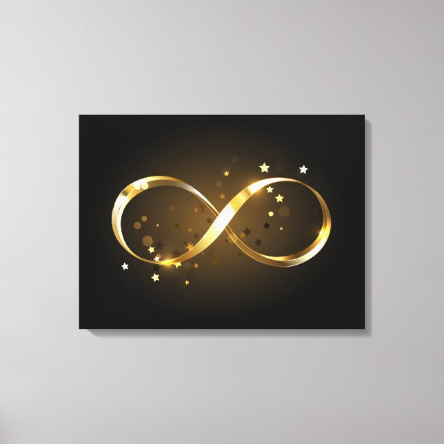 Impressão Em Tela Símbolo Infinity do ouro (Frente)