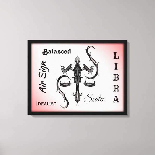 Impressão Em Tela Símbolo Libra Zodiac (Frente)