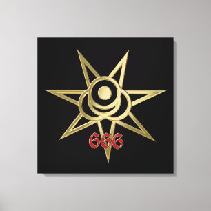 Impressão Em Tela Símbolo oculto septagram