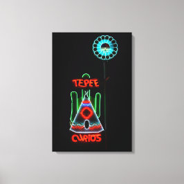 Impressão Em Tela Símbolo Tepee Curios Neon, Tucumcari, Novo México