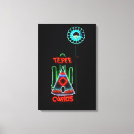 Impressão Em Tela Símbolo Tepee Curios Neon, Tucumcari, Novo México