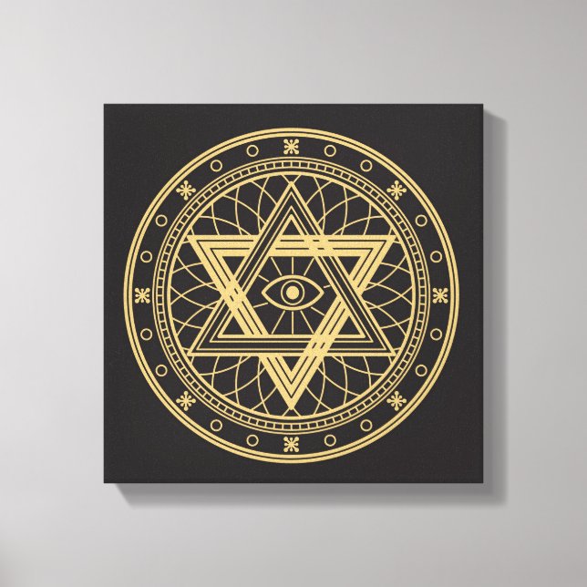 Impressão Em Tela Símbolo Wiccan (Frente)