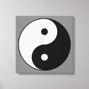 Impressão Em Tela Símbolo Yin e Yang (Taoist Taijitu Chinês)