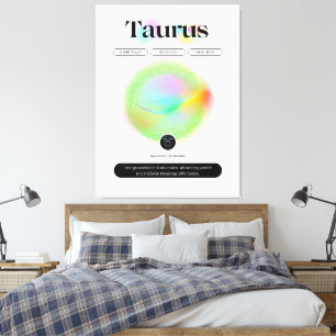 Impressão Em Tela Símbolo Zodiac Moderno Taurus Cita Elemento da Ter